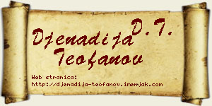 Đenadija Teofanov vizit kartica